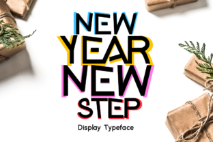 New Year New Step: A Cheerful Display Typeface for Editorial Mood