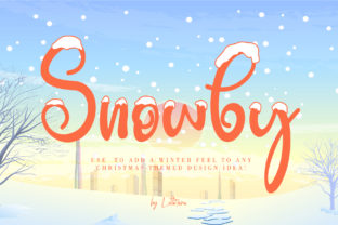 Snowby: A Snowy Display Font for Winter Craft Projects